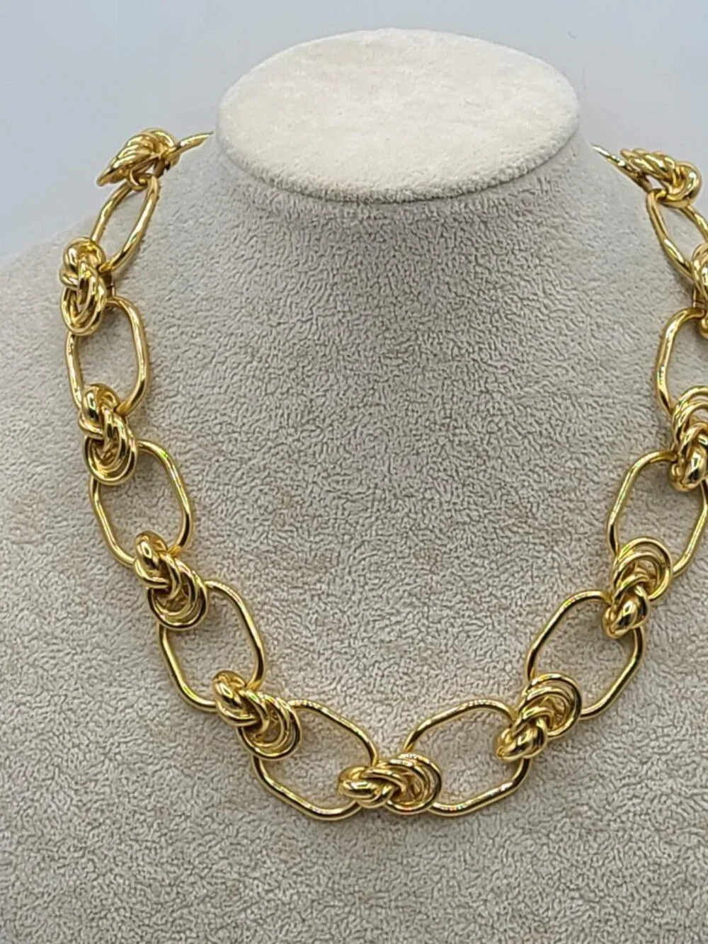 J Crew Gold Tone Knot Necklace NWOT